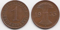 Weimarer Republik 1 Reichspfennig Kupfer -