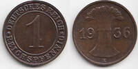 Weimarer Republik 1 Reichspfennig Kupfer -