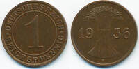 Weimarer Republik 1 Reichspfennig Kupfer -