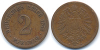 Kaiserreich 2 Pfennig kleiner Adler - Kupfer -