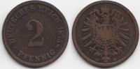 Kaiserreich 2 Pfennig kleiner Adler - Kupfer -