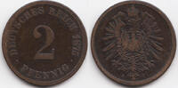 Kaiserreich 2 Pfennig kleiner Adler - Kupfer -