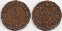 Kaiserreich 2 Pfennig großer Adler - Kupfer -