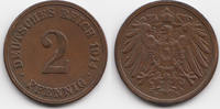 Kaiserreich 2 Pfennig großer Adler - Kupfer -