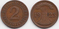 Weimarer Republik 2 Rentenpfennig Kupfer -