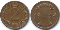 Weimarer Republik 2 Rentenpfennig Kupfer -