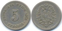 Kaiserreich 5 Pfennig kleiner Adler - Kupfer/Nickel -