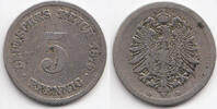 Kaiserreich 5 Pfennig kleiner Adler - Kupfer/Nickel -