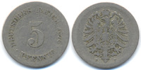 Kaiserreich 5 Pfennig kleiner Adler - Kupfer/Nickel -
