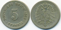 Kaiserreich 5 Pfennig kleiner Adler - Kupfer/Nickel -