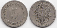 Kaiserreich 5 Pfennig kleiner Adler - Kupfer/Nickel -