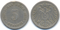 Kaiserreich 5 Pfennig großer Adler - Kupfer/Nickel -