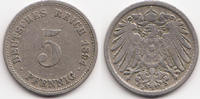 Kaiserreich 5 Pfennig großer Adler - Kupfer/Nickel -