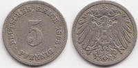 Kaiserreich 5 Pfennig großer Adler - Kupfer/Nickel -