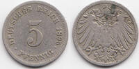 Kaiserreich 5 Pfennig großer Adler - Kupfer/Nickel -