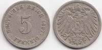 Kaiserreich 5 Pfennig großer Adler - Kupfer/Nickel -