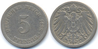 Kaiserreich 5 Pfennig großer Adler - Kupfer/Nickel -