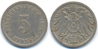 Kaiserreich 5 Pfennig großer Adler - Kupfer/Nickel -