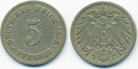 Kaiserreich 5 Pfennig großer Adler - Kupfer/Nickel -