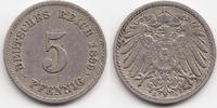 Kaiserreich 5 Pfennig großer Adler - Kupfer/Nickel -