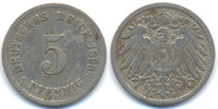 Kaiserreich 5 Pfennig großer Adler - Kupfer/Nickel -
