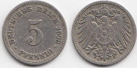 Kaiserreich 5 Pfennig großer Adler - Kupfer/Nickel -