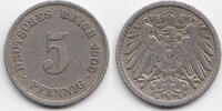 Kaiserreich 5 Pfennig großer Adler - Kupfer/Nickel -