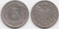Kaiserreich 5 Pfennig großer Adler - Kupfer/Nickel -