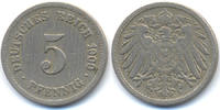 Kaiserreich 5 Pfennig großer Adler - Kupfer/Nickel -