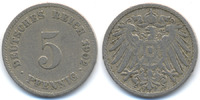 Kaiserreich 5 Pfennig großer Adler - Kupfer/Nickel -