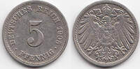 Kaiserreich 5 Pfennig großer Adler - Kupfer/Nickel -