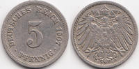 Kaiserreich 5 Pfennig großer Adler - Kupfer/Nickel -