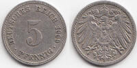 Kaiserreich 5 Pfennig großer Adler - Kupfer/Nickel -