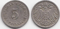 Kaiserreich 5 Pfennig großer Adler - Kupfer/Nickel -