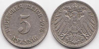 Kaiserreich 5 Pfennig großer Adler - Kupfer/Nickel -