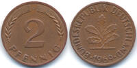 BRD 2 Pfennig Stahl/kupferplattiert -