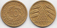 Weimarer Republik 10 Reichspfennig Kupfer/Aluminium -