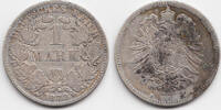 Kaiserreich 1 Mark kleiner Adler - Silber -