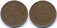 Dänemark - Denmark 2 Öre Christian IX. 1863-1906 -