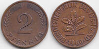 BRD 2 Pfennig Kupfer -