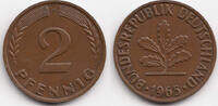 BRD 2 Pfennig Kupfer -