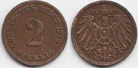 Kaiserreich 2 Pfennig großer Adler - Kupfer -