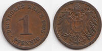 Kaiserreich 1 Pfennig großer Adler - Kupfer -