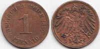 Kaiserreich 1 Pfennig großer Adler - Kupfer -