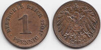 Kaiserreich 1 Pfennig großer Adler - Kupfer -