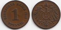 Kaiserreich 1 Pfennig großer Adler - Kupfer -