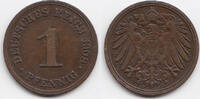 Kaiserreich 1 Pfennig großer Adler - Kupfer -