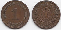 Kaiserreich 1 Pfennig großer Adler - Kupfer -