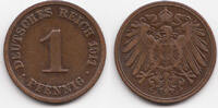 Kaiserreich 1 Pfennig großer Adler - Kupfer -