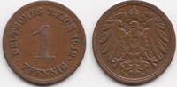 Kaiserreich 1 Pfennig großer Adler - Kupfer -